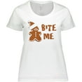 thumbnail image 3 of Inktastic Bite Me Gingerbread Women's Plus Size T-Shirt, 3 of 5