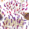 thumbnail image 6 of YOKSAS Transparent Self-Adhesive Vintage Feather Stickers, 240 Count, 6 of 7