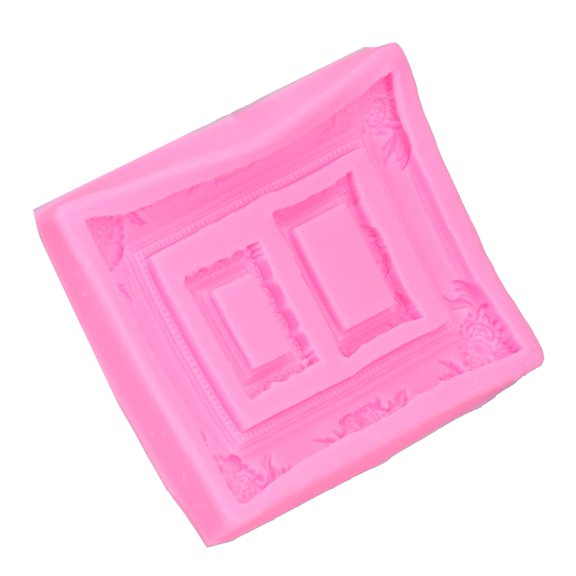Molde De Silicona Marco De Fotos Retro Marco De Fotos Fondant Pastel Decoración Herramienta Rosa