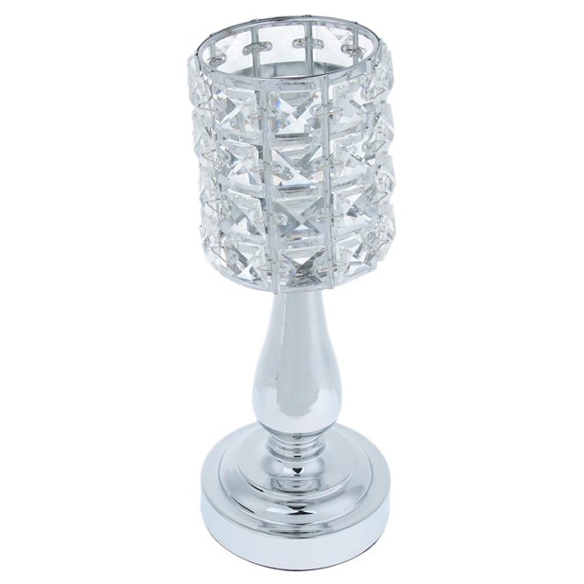 Decoración de de cumpleaños s C plateado 18cm Gloria Portavelas de cristal votivo