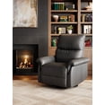thumbnail image 5 of Studyset Manual Recliner Chair for Adults,PU Leather Swivel Rocker Recliner with Padded Armrests,Minimalist Style Single Sofa,Modern Upholstered Reclining Chair for Living Room or Nursery, 5 of 9