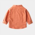 thumbnail image 2 of WXFAZCVU Boys Button Down Shirt Long Sleeved Cotton Shirt School Clothing Everyday Wear Size 2-3 Years, 2 of 4