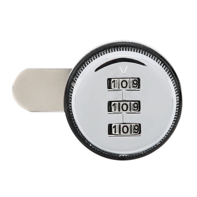 Drawers Combination Lock, RV Password 3-Digit Coded Lock for Drawers Black,Silver