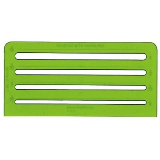Rapidesign Lettering Aid Template, 1/8, 5/32, 3/16, 1/4 Inch Sizes, 1 Each (R925),Green