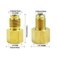 thumbnail image 4 of Bgsha 2Pcs/Set R134a To R12 Fitting Adapter 1/4 Female Flare 1/2 Acme Male Valve Kits, 4 of 10