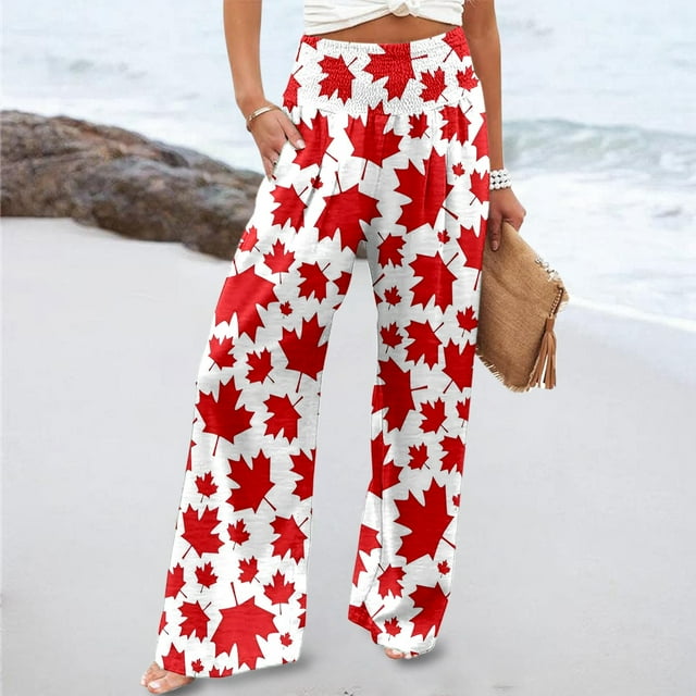 Women's Casual Pants Loose Fit Floral Print Comfortable Pants For Home Outdoor Party Spring Summer Fall Versatile Basic Trousers plus Size Womens Pants Casual Work Women Beach Clothes plus Size Women