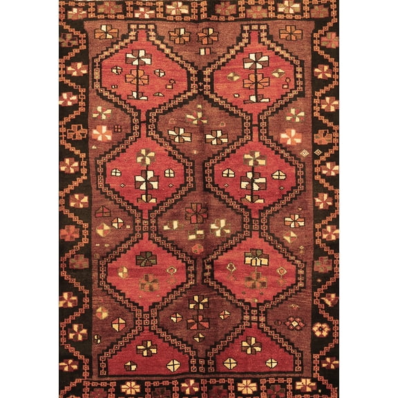 Ahgly Company Indoor Rectangle Persian Brown Traditional Area Rugs, 2' x 3'