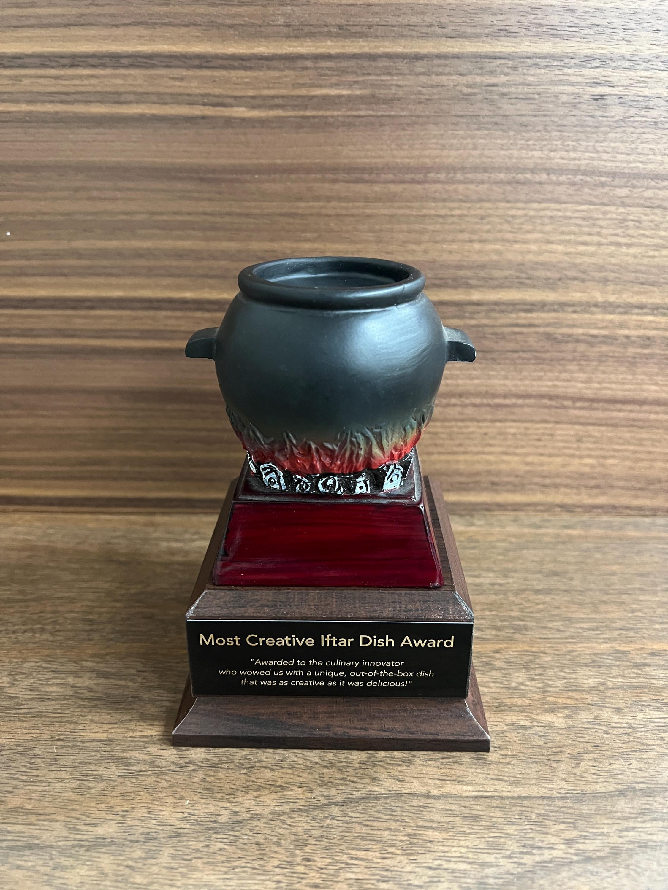 Most Creative Iftar Dish Award - Personalized Ramadan Trophy & Unique Iftar Party Host Gift