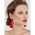 thumbnail image 1 of Pendientes de borla en capas de colores Pendientes colgantes de borla en niveles bohemios Sincero  Hogar, 1 of 3