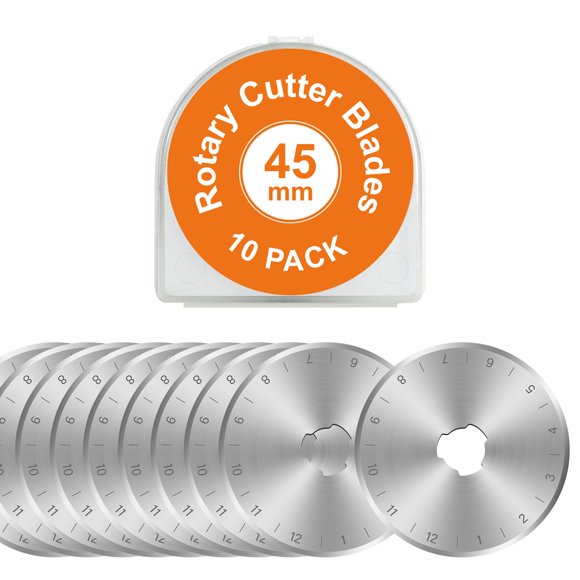 Cuchillas giratorias SSPONT de 45 mm para acolchado, 10 paquetes