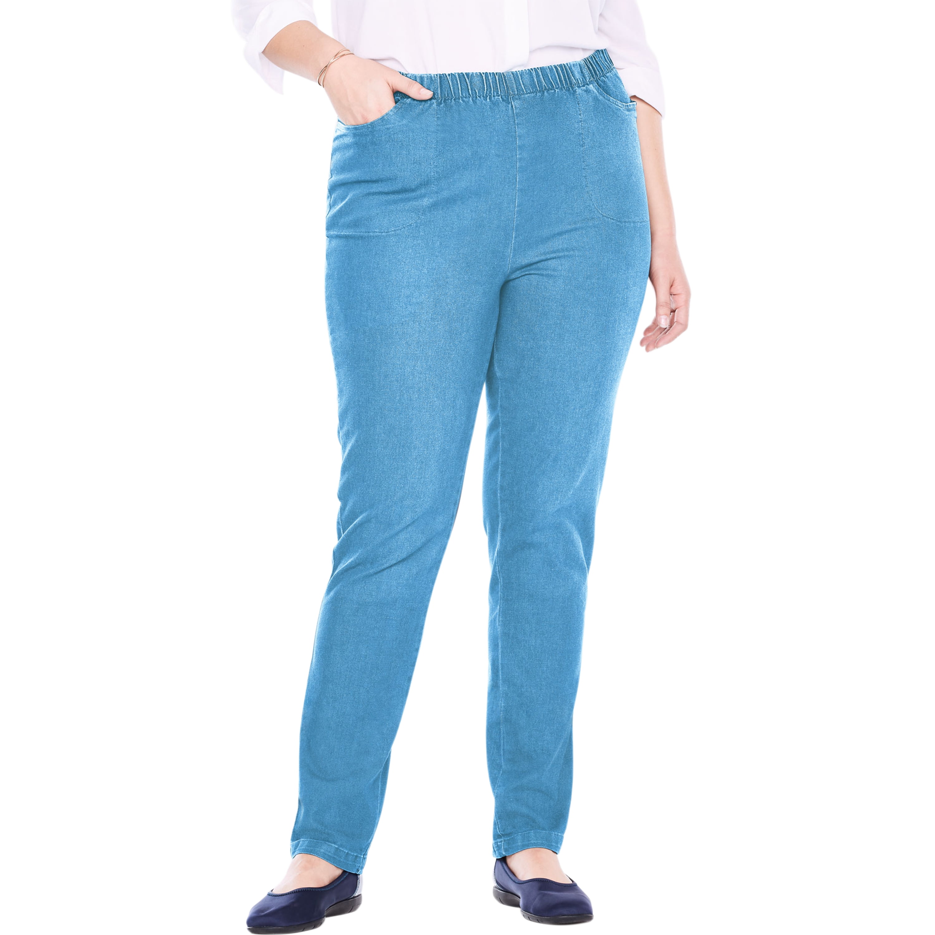 woman within fineline jeans