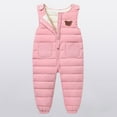 thumbnail image 2 of Xyant Toddler Boys Girls Snow Pants Jumpsuit Baby Winter Coat Puffer Windproof Warm Snow Ski Bib Overalls Snowsuit for Toddler Baby Kids (Pink,6-12 Months), 2 of 5