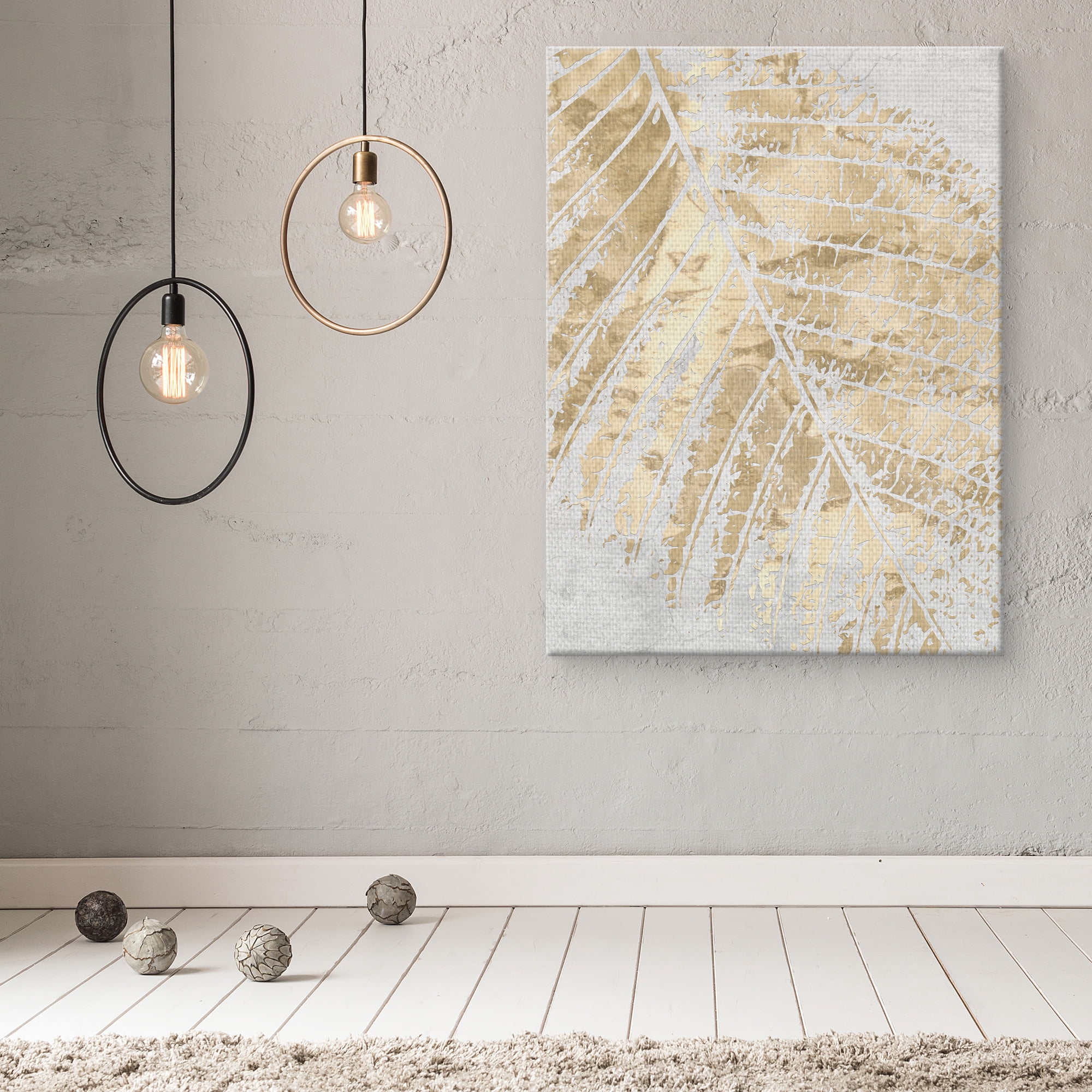 Masterpiece Art Gallery Tropical Gold Leaf by Belle Maison Canvas Art Print 30" x 40"