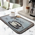 thumbnail image 2 of Coffee Cup Vintage Desig Coffee Bar Mat Accessories for Countertop Absorbent Hide Stain Dish Drying Mats for Kitchen Counter Draining Pad Under Coffee Maker Coffee Pot Espresso Machine 19.5x12in, 2 of 7