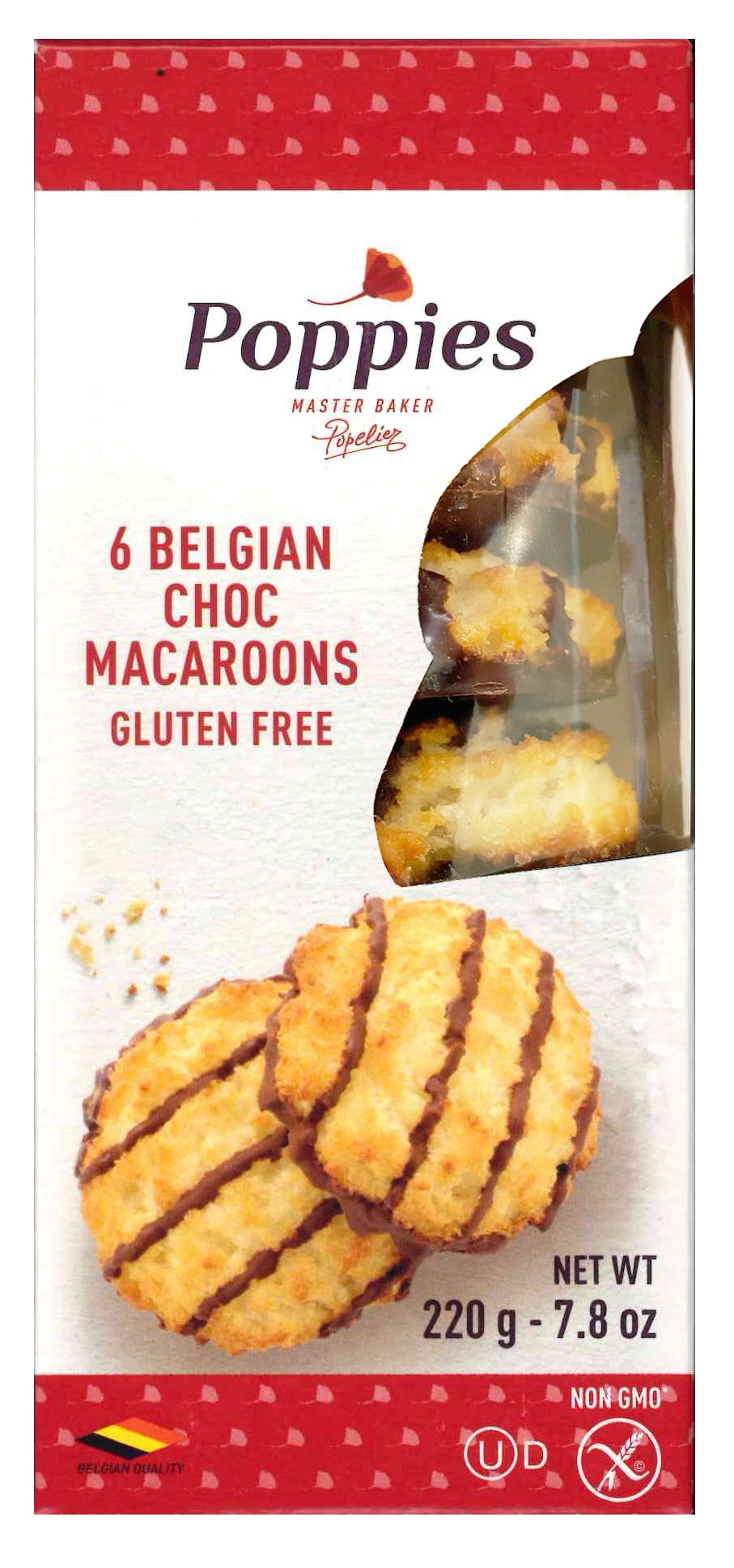 Poppies Macaroons Coconut Chocolate Drizzled, 7.8 Oz