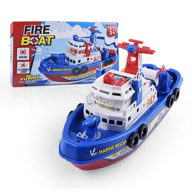 Barco De Juguete Para Ninos Mejora La Coordinacion Ojo mano Barco Contra Incendios De Agua Juguete De Plastico Con Luz Musical Para Desarrollar