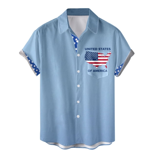 DGMIOCS Men's Blouse Comfort Fit Lightweight Work Wear Blue XL