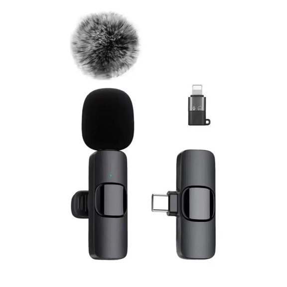 Wireless Mini Lavalier Microphone for iPhone, iPad & USB-C Android, Crystal Clear Audio Mic for Video Recording, Vlogging, TikTok & Content Creators