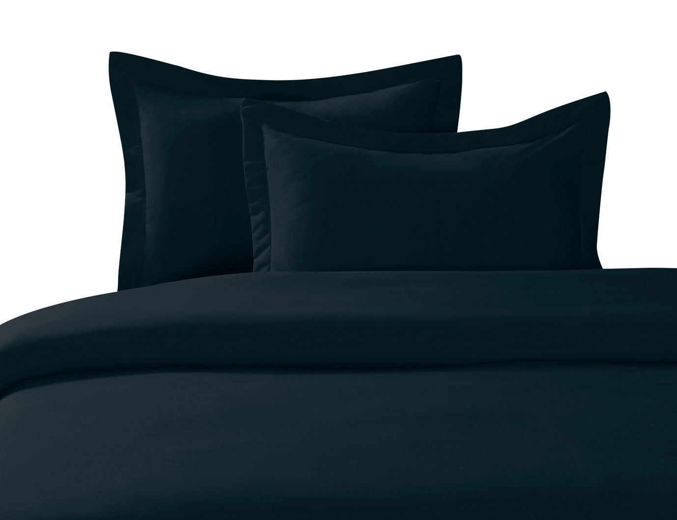Solid Twin 2Piece Black Premium Duvet Bed Cover Set, One (1) Soft