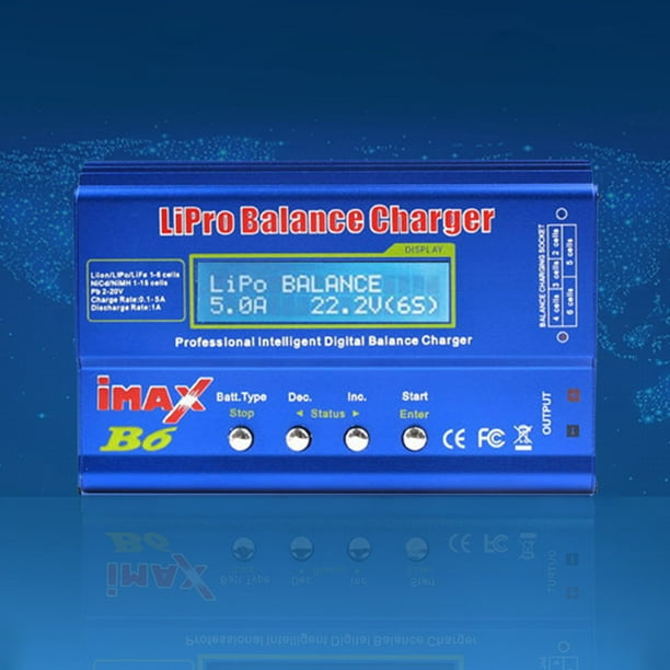 Adaptador de cargador de equilibrio de 80W, cargador RC de CA/CC para batería LiPo NiMH NiCd LiFe Pb Hugtrwg Nuevos Originales