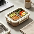 thumbnail image 4 of Bento Box Lunch Box 3 Compartment Snack Containers Reusable Meal Prep Container With Tableware for Home Travel Work Picnic Teenager Microwave Dishwasher Safe, 4 of 6