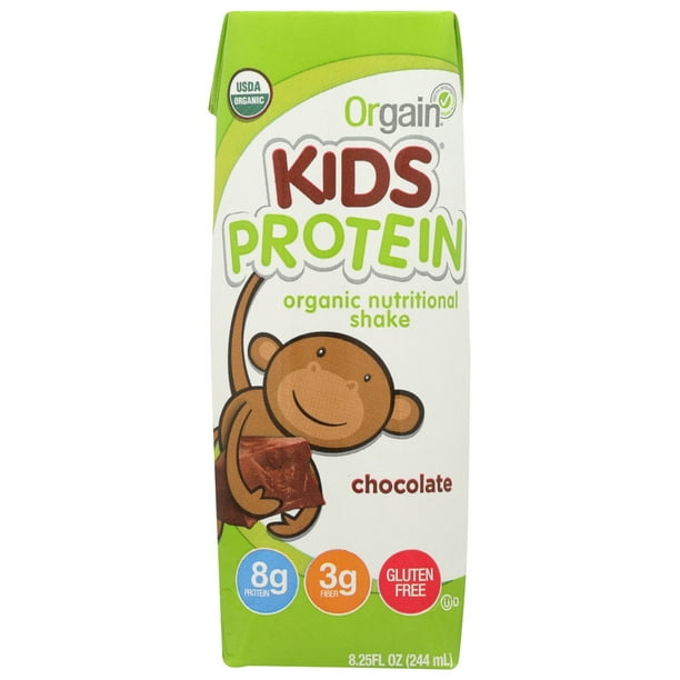 Orgain Organic Nutrition Shake Chocolate Kids, 8.25 Fl Oz - Walmart.com