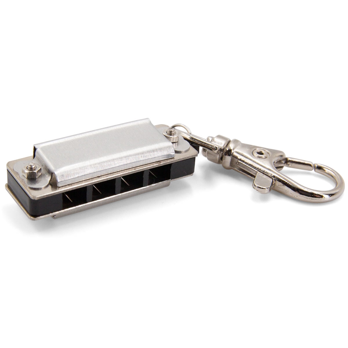Playmaker Toys 9068707 Metal Micro Melodies Tiniest Harmonica Key Chain, Silver - Pack of 12