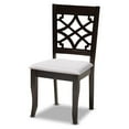 thumbnail image 3 of Baxton Studio Dori Modern and Contemporary Grey Fabric Upholstered and Dark Brown Finished Wood 6-Piece Dining Set, 3 of 7
