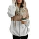 thumbnail image 2 of Abrigo cálido para mujer Chaqueta con cremallera Empalme sólido Blusa de manga larga Tops Sudadera con capucha Pompotops  qwe14736, 2 of 6