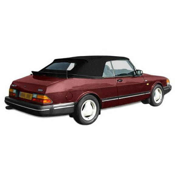 Sierra Auto Tops Convertible Top Replacement for SAAB 900 1986-1994, Stayfast Canvas, Black
