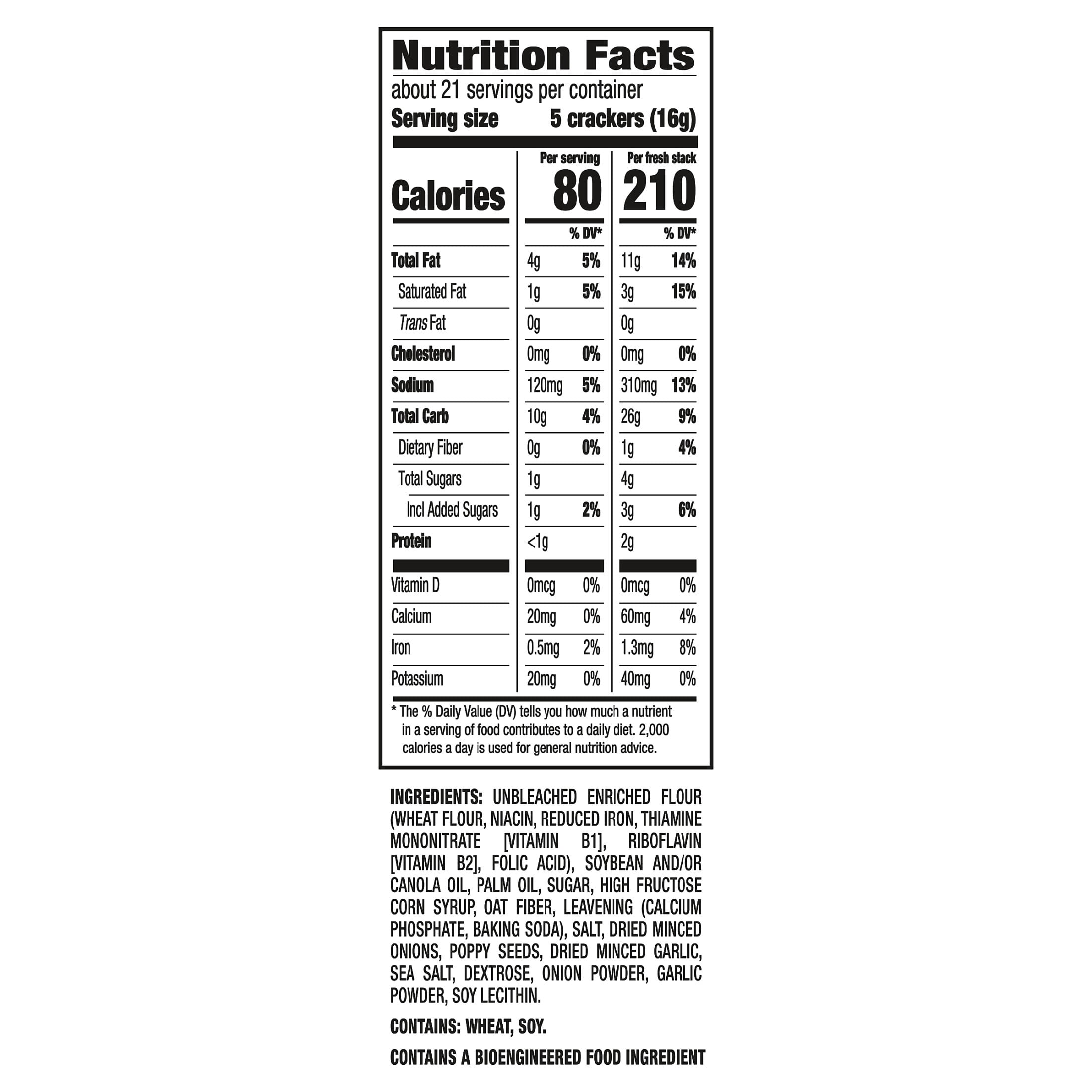 (3 pack) RITZ Fresh Stacks Everything Crackers, Travel Snacks, 11.8 oz (8 Multi Snack Packs)