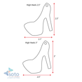 thumbnail image 5 of 25 Units Acrylic Keychains High Heels 1/8" Thick – Clear or Solid Color – (Size 2.5") Made in USA, 5 of 5