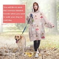 thumbnail image 4 of Ballet Swan Princess Pattern Wearable Oversized Blanket,Wearable Blanket Hoodie for Adults,Cozy Hooded Blankets with Super Pockets,Super Warm Fuzzy Pullover for Women & Men, 4 of 6