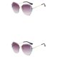 thumbnail image 2 of Gafas de sol Jumpingount sin montura para mujer Protección 400 cara ovalada cuadrada Gris 2Conjunto, 2 of 6