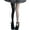 Mediumarge splicin, variant on Women's AB Asymmetrical Color Blocked Tights Gothic Fishnet Velvet Pantyhose