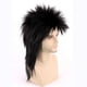 thumbnail image 2 of Peluca punk rock de los 80 para hombre y mujer, cosplay, color negro con puntas, 2 of 3
