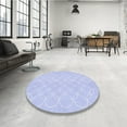 thumbnail image 4 of Ahgly Company Machine Washable Indoor Round Transitional Heavenly Blue Area Rugs, 8' Round, 4 of 7