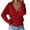 Red, variant on UJNDER V Neck Knitted Ribbed Pullover Sweater for Women Long Sleeve Solid Color Autumn Soft Red M