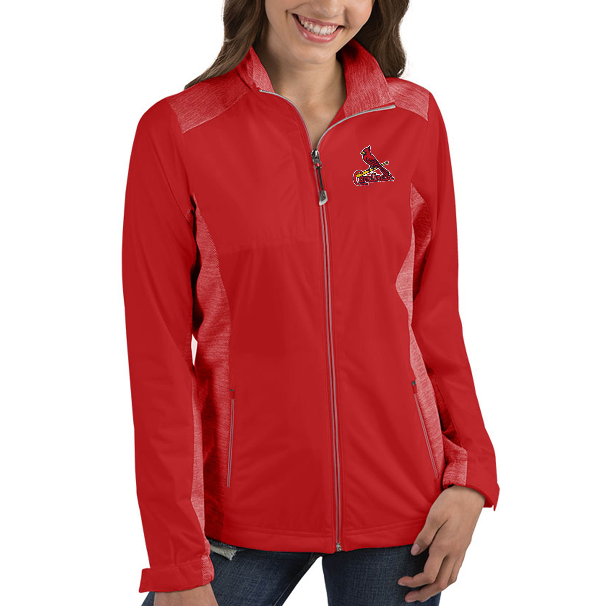 St. Louis Cardinals Antigua Women's Revolve FullZip Jacket Red
