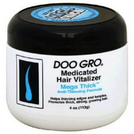 DOO GRO Medicated Hair Vitalizer Mega Thick Anti-Thinning Formula, 4 oz (Pack of