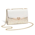 thumbnail image 1 of Mujeres Messenger Bolsa de lentejuelas Moda Single Hombro PU Cadena de cuero Correa Bolso Teléfono Móvil Flip Crossbody Bolsos Regalos Blanco Tipo 1 Advancent AP008901-03, 1 of 7