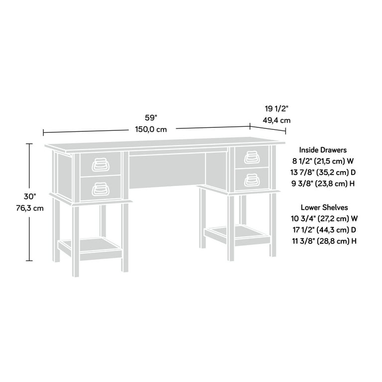 Sauder Viabella Writing Desk Curado Cherry Finish