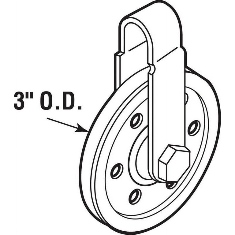 Prime-Line 3 in. D Steel Pulley /Strap and Bolt Prime-Line 3 in. D Steel Pulley /Strap and Bolt