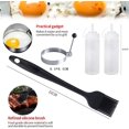 thumbnail image 4 of Griddle Accessory Kit, 12 Piece Flat Top Stainless Steel Griddle Tool Set with Griddle Cleaning Kit, Scraper, Metal Spatula, Egg Rings and Storage Bag for Outdoor BBQ , camping, black, 4 of 5