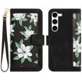 thumbnail image 1 of Compatible with Samsung Galaxy S23 5G Vintage Flower Wallet Case Magnetic Closure Cover with Card Slots, 1 of 5