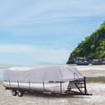 thumbnail image 4 of iCOVER Trailerable Pontoon Boat Cover, Fits 17 to 20ft Long & Beam Width up to 102in Pontoon Boat with Storage Bag (Gray 17'-20'), 4 of 5