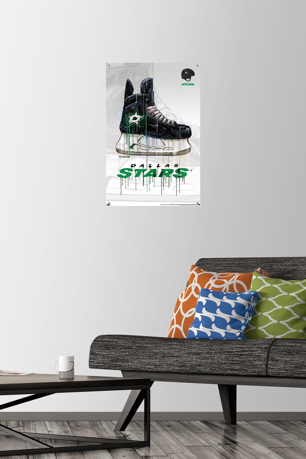 NHL Dallas Stars - Drip Skate 21 Wall Poster with Pushpins, 14.725" x 22.375"