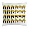 thumbnail image 1 of Jamaican Throw Pillow Cushion Cover, Jamaican Culture Elements Ethnic Cartoon Style Design Rastafarian Man Dreadlocks, Decorative Square Accent Pillow Case, 1 of 2