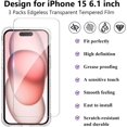 thumbnail image 3 of Wallet Case for iPhone 15 with 3PCS Screen Protectors, Clear Heavy Duty Shockproof Wallet Card Holder, Hidden Flip Card Slot Protective Hard Back Cover Case for iPhone 15, 6.1 Inch Clear, 3 of 7
