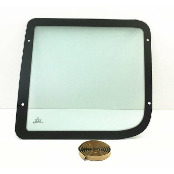 Stationary Passenger Right Side Front Hinged Body Side Door Window Door Glass Compatible with Ford Econoline 1992-2016 Models